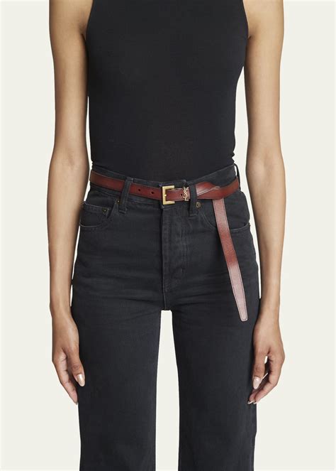 ysl belt cassandre|YSL leather belt.